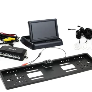 Amio 02684 - Parkovací asistent TFT02 4,3" s kamerou HD-402-LED 4 senzory bílé Super Cena