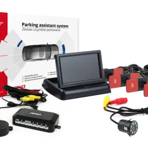 Amio 02708 - Parkovací asistent TFT02 4,3" s kamerou HD-308-LED 4 senzory černá vnitřní Časově Omezené