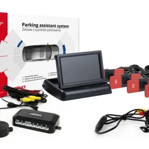 Amio 02710 - Parkovací asistent TFT02 4,3" s kamerou HD-315-LED 4 senzory černá vnitřní Dokud Zásoby Vydrží