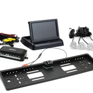 Omezená Nabídka Amio 02720 - Parkovací asistent TFT02 4,3" s kamerou HD-402-LED 4 senzory stříbrné