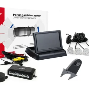 Nakupujte Hned Amio 02722 - Parkovací asistent TFT02 4,3" s kamerou HD-502-IR 4 senzory stříbrné