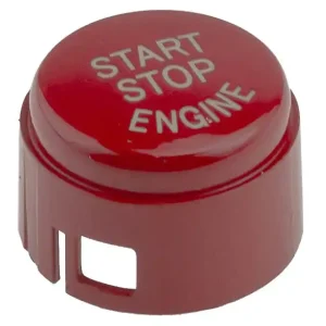 Značkový NTY KLOBOUČEK TLAČÍTKA START,STOP BMW 5 F10,F11,7 F01,F02,6 F12,6 COUPE,ČERVENÝ