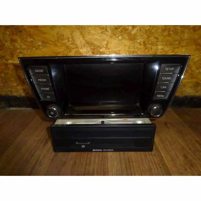 rádio (řídící jednotka + display) ŠKODA Fabia III 6V06V0919604 5Q0035819 - pošk. rámeček Top Prodej